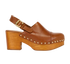 Chloe Jeannette Clogs, &pound;350, Shoes, Brown, Leather, Front view