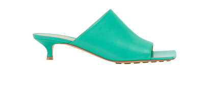Bottega Veneta Stretch Mules, &pound;230, Shoes, Green, Leather, Front view