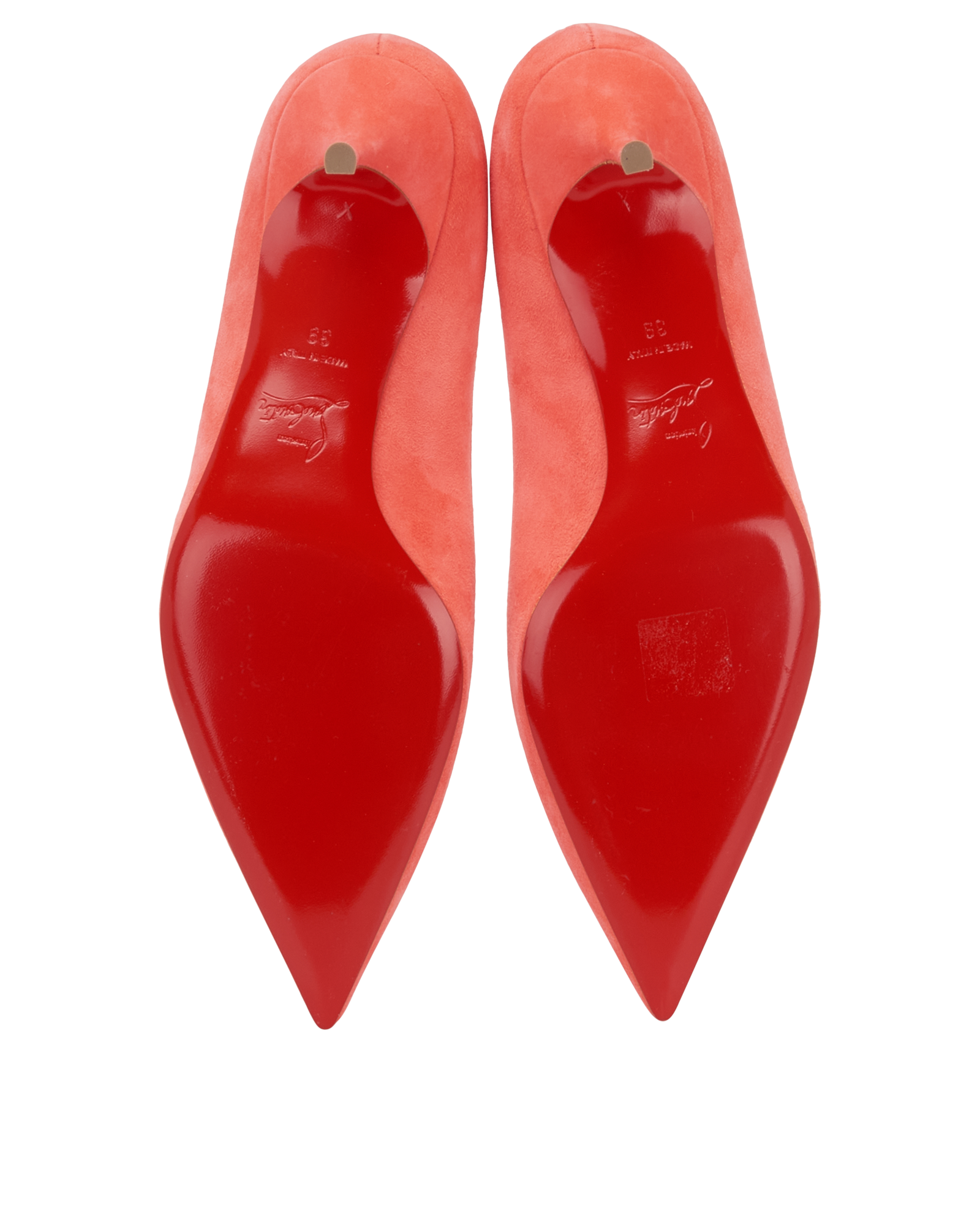 Christian Louboutin Kate 55 Pumps, &pound;380, Shoes, Pink, Suede, Top view