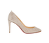 Christian Louboutin Eloise 85 Pumps, &pound;320, Shoes, Gold, Leather, Front view