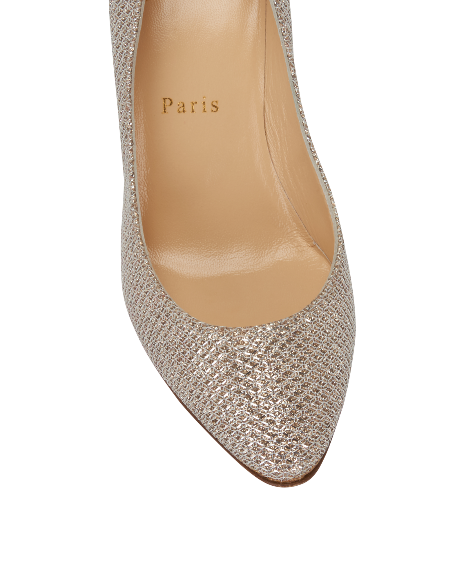 Christian Louboutin Eloise 85 Pumps, &pound;320, Shoes, Gold, Leather, Other view