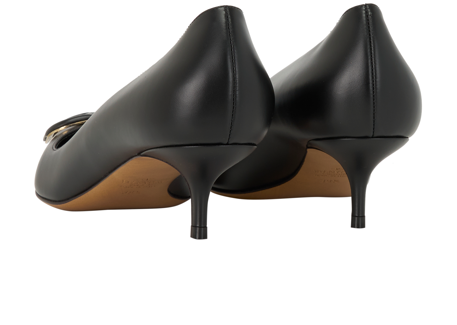 Valentino Kitten Heels, &pound;230, Shoes, Black, Leather, Back view