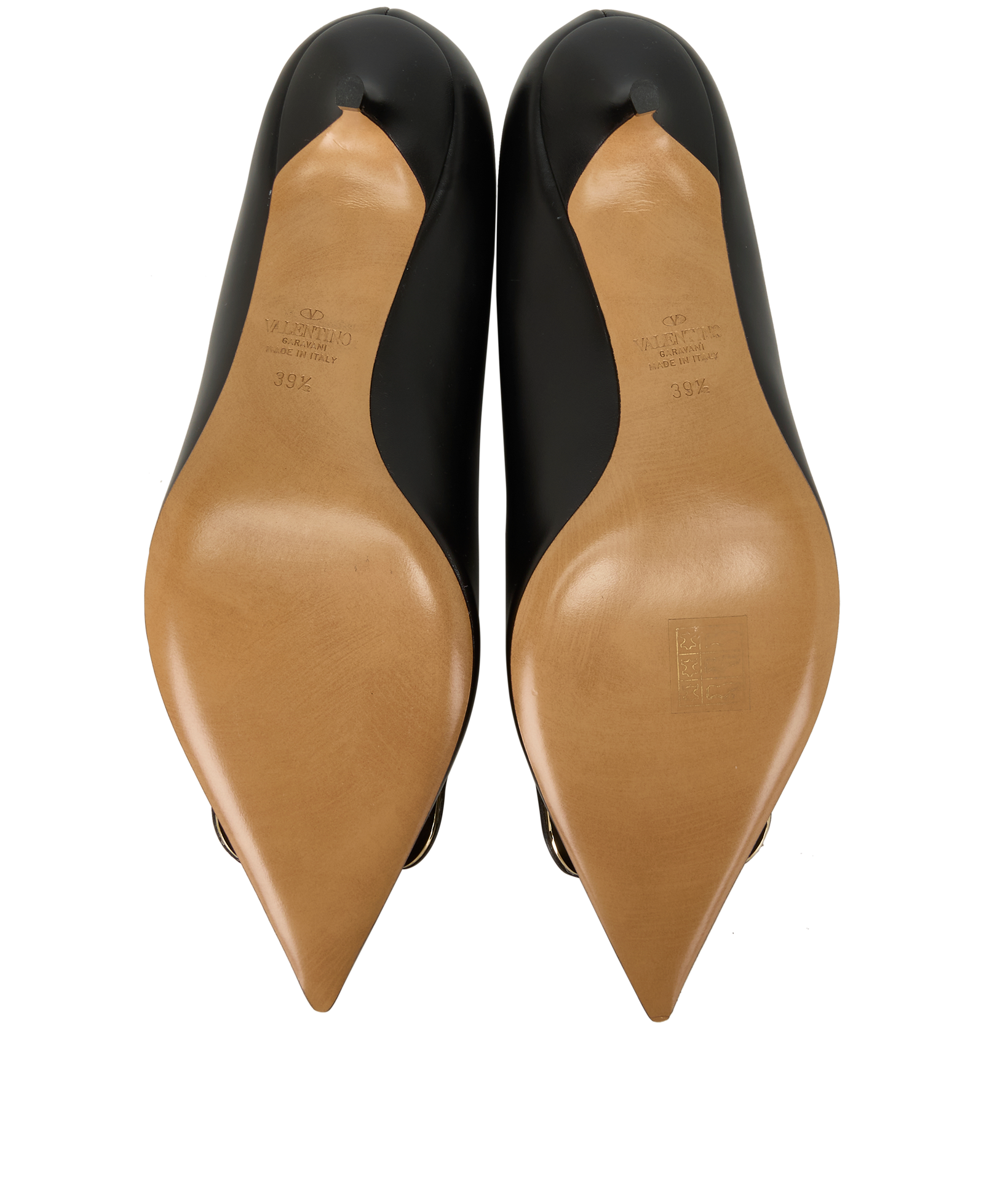 Valentino Kitten Heels, &pound;230, Shoes, Black, Leather, Top view