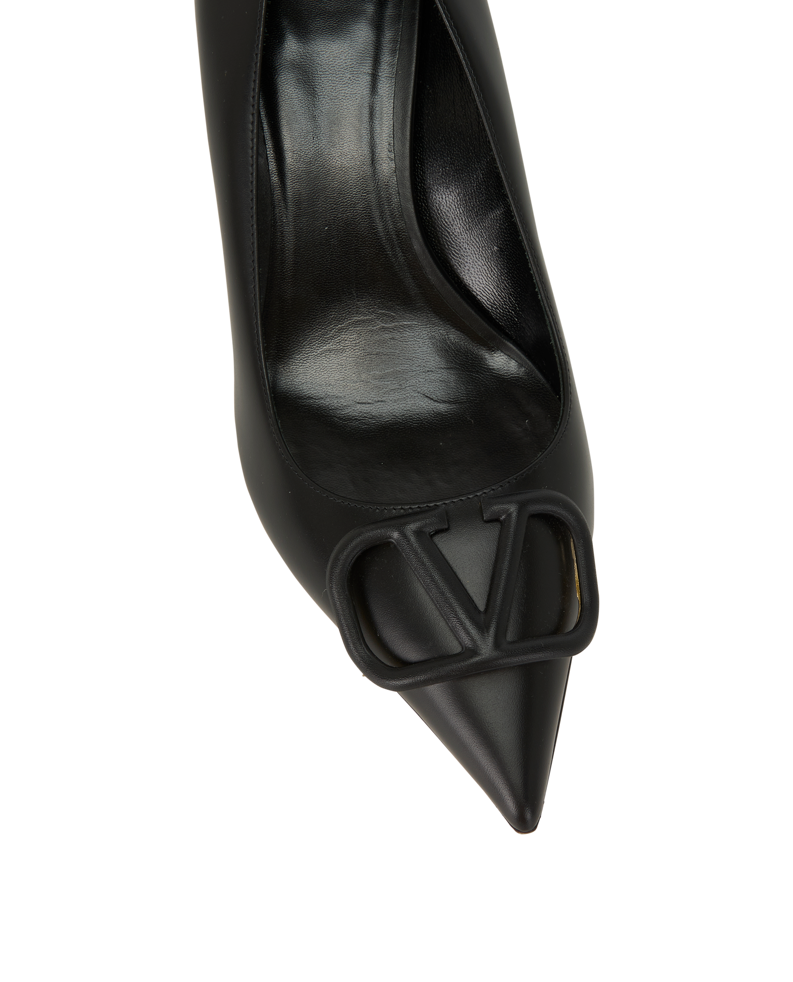 Valentino Kitten Heels, &pound;230, Shoes, Black, Leather, Other view