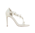 Rene Caovilla Floriane Heels, &pound;450, Shoes, White, Leather/Satin, Front view