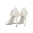 Rene Caovilla Floriane Heels, &pound;450, Shoes, White, Leather/Satin, Back view