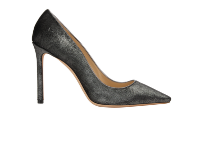 Jimmy Choo Romy 100, &pound;150, Shoes, Silver, Velvet, Front view