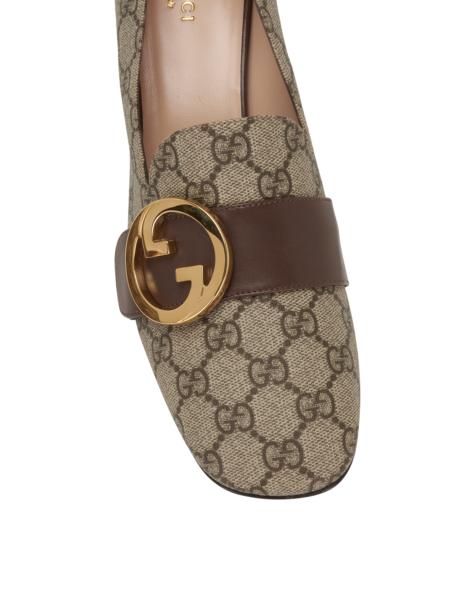 Gucci GG Blondie Pumps, &pound;375, Shoes, Beige, Canvas, Other view