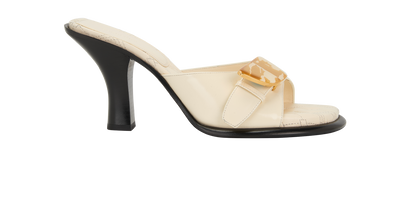Burberry Bay Mules, &pound;150, Shoes, Cream, Leather, Front view