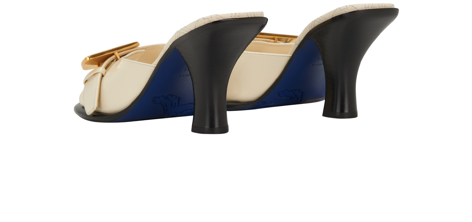 Burberry Bay Mules, &pound;150, Shoes, Cream, Leather, Back view