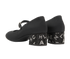 Chanel Mary Jane Pumps, &pound;395, Shoes, Black, Canvas, Back view
