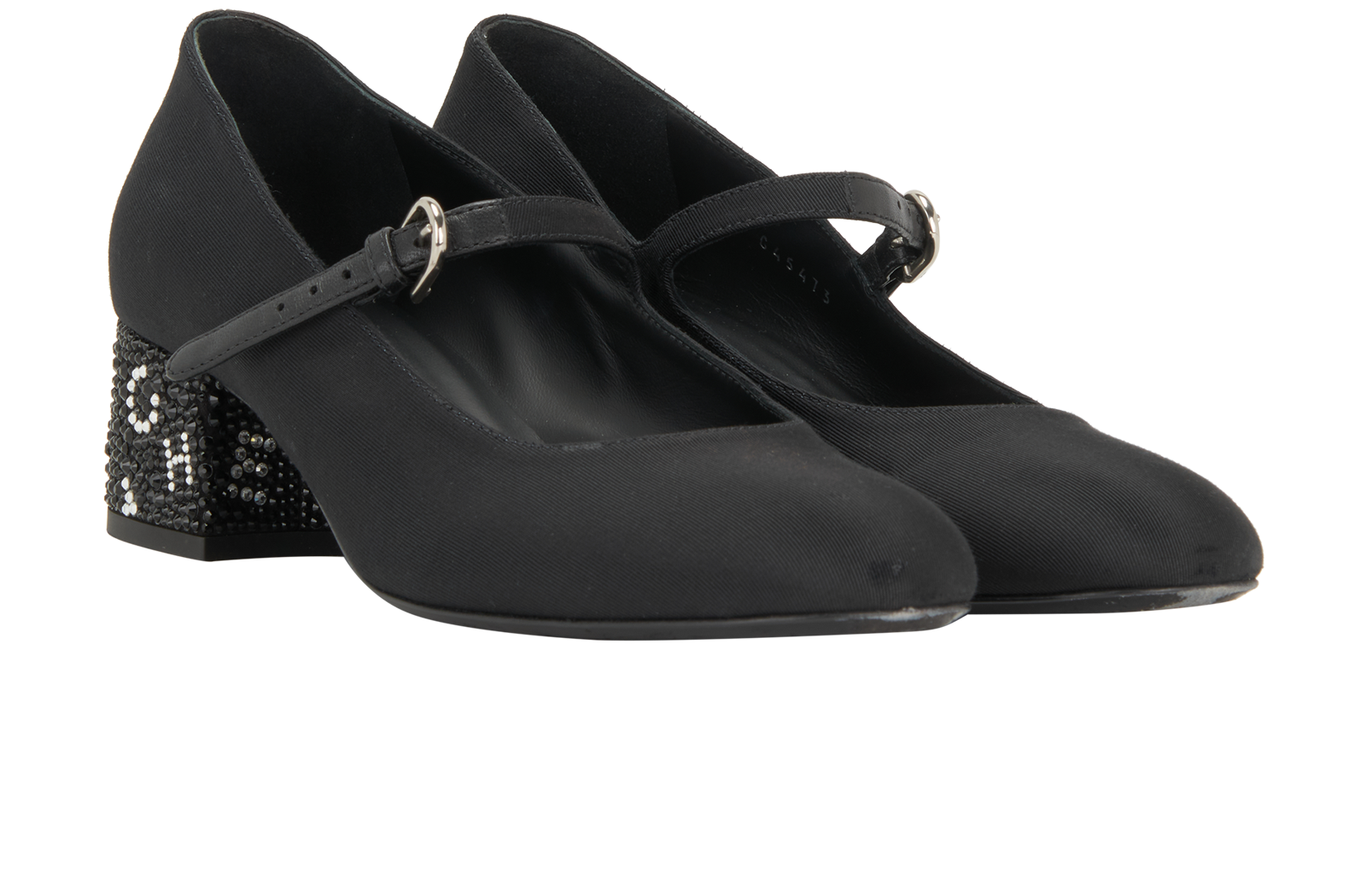Chanel Mary Jane Pumps, &pound;395, Shoes, Black, Canvas, Side view
