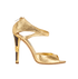 Jimmy Choo Perth 114mm Sandals, &pound;220, Shoes, Gold, Leather, Front view