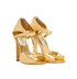 Jimmy Choo Perth 114mm Sandals, &pound;220, Shoes, Gold, Leather, Side view