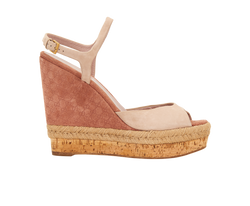 Gucci Hollie Espadrille Wedges, Suede, Pink, UK8, 1*