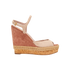 Gucci Hollie Espadrille Wedges, &pound;250, Shoes, Pink, Suede, Front view