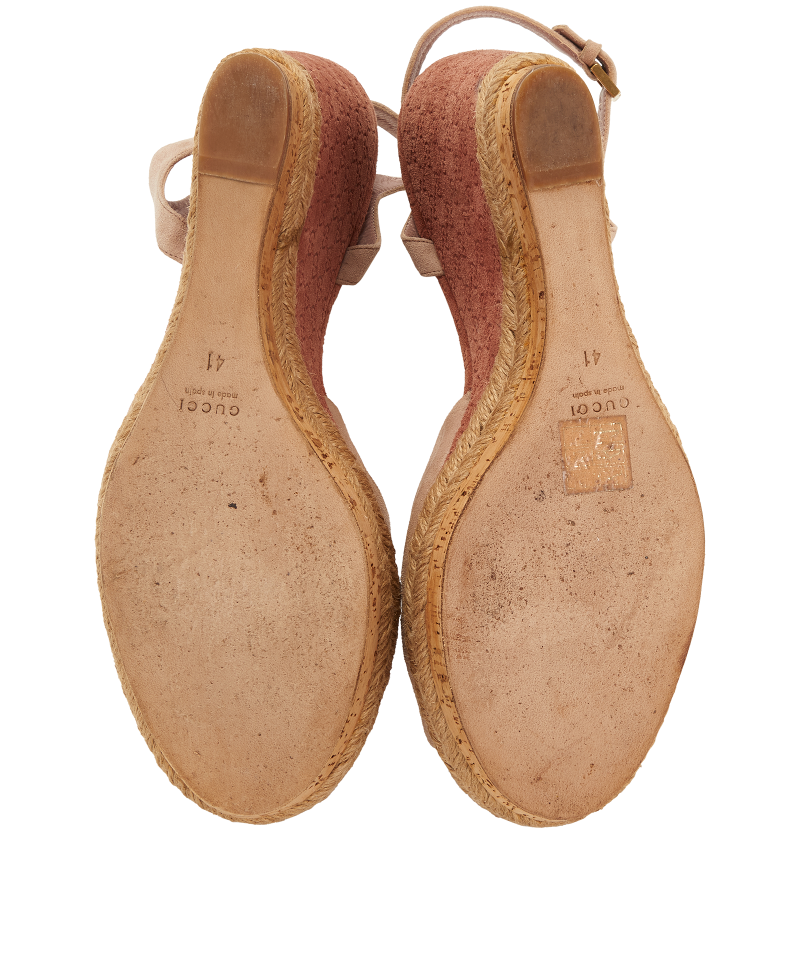 Gucci Hollie Espadrille Wedges, &pound;250, Shoes, Pink, Suede, Top view