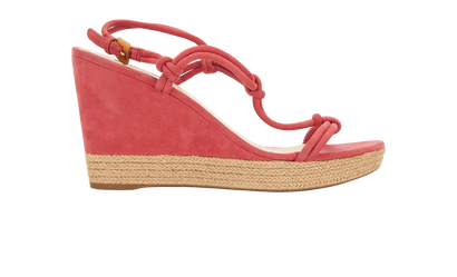 Prada Espadrilles Wedges, &pound;80, Shoes, Pink, Suede, Front view