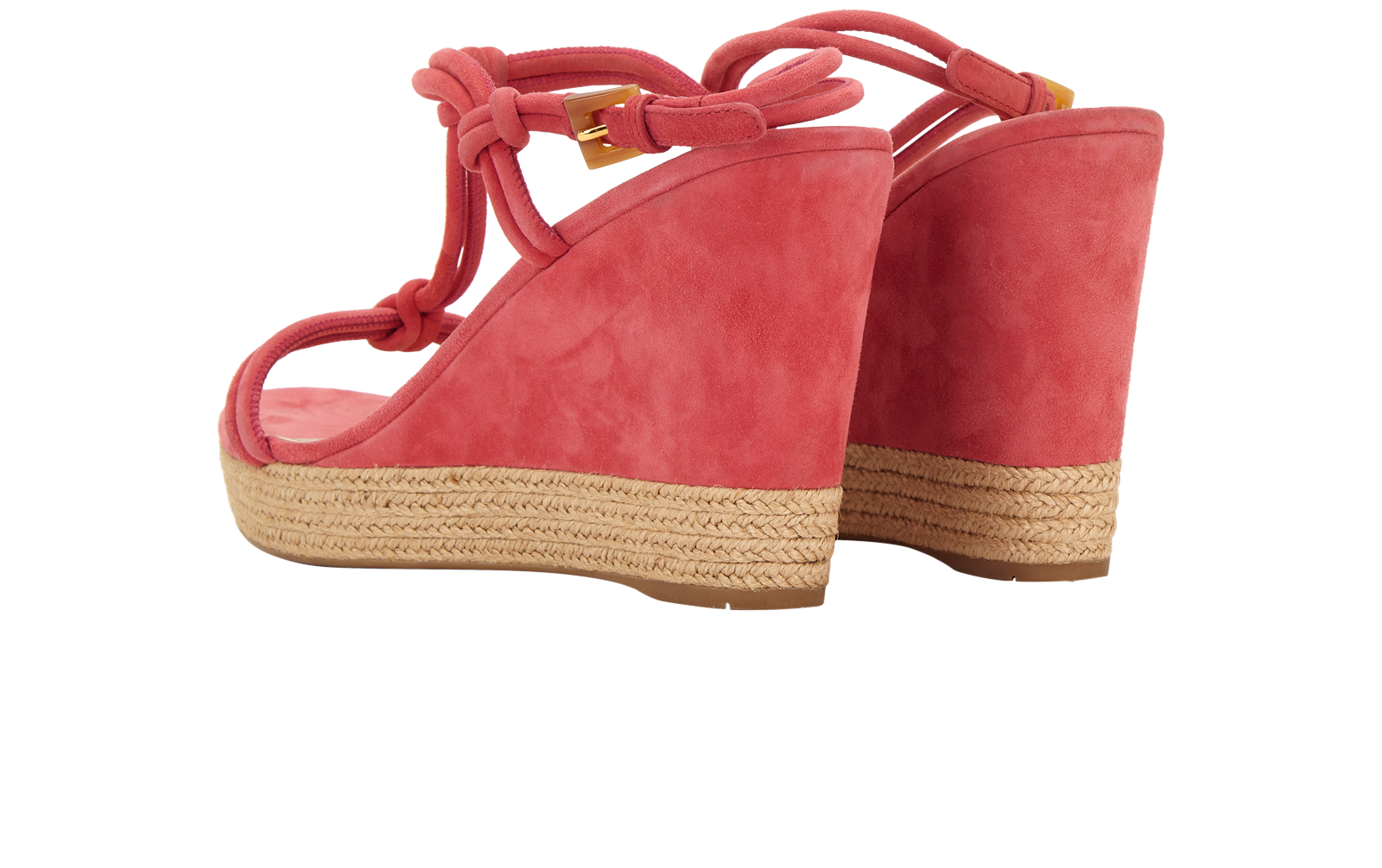 Prada Espadrilles Wedges, &pound;80, Shoes, Pink, Suede, Back view