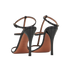 Alaia Strappy Sandals, &pound;220, Shoes, Black, Patent Leather, Back view