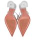 Amina Muaddi Gilda Crystal-embellished PVC Mules, top view