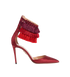 Aquazzurra X Claudia Schiffer Lou Lou 105, &pound;195, Shoes, Red, Satin, Front view