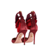Aquazzurra X Claudia Schiffer Lou Lou 105, &pound;195, Shoes, Red, Satin, Back view