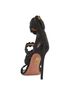 Aquazzura Jodphur 105 Gold Macrame Sandals, back view