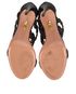 Aquazzura Jodphur 105 Gold Macrame Sandals, top view