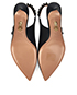 Aquazzura Pearl Detail Slingback Heels, top view
