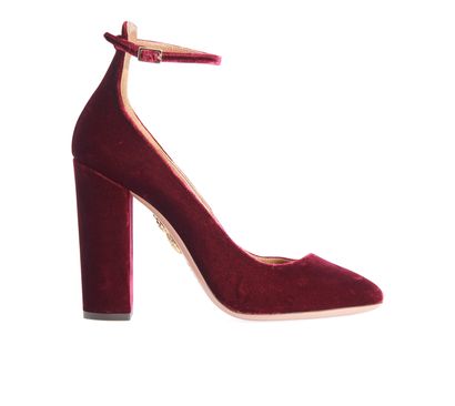 Aquazzura Alix Ankle Strap Heels, front view
