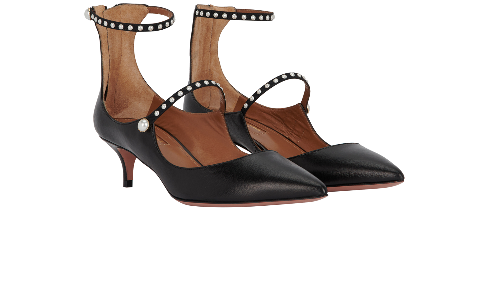 Aquazzura Nolita 45, &pound;180, Shoes, Black, Leather, Side view