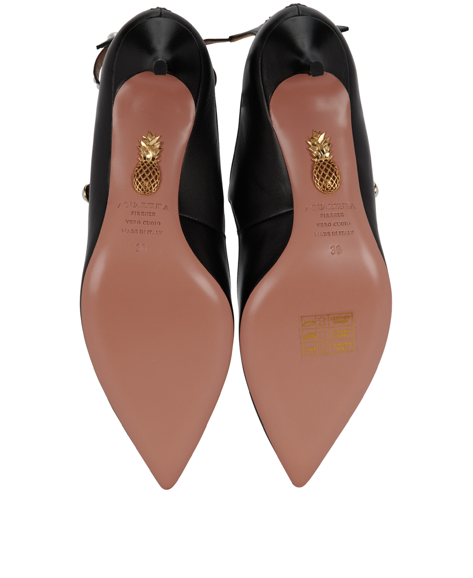 Aquazzura Nolita 45, &pound;180, Shoes, Black, Leather, Top view