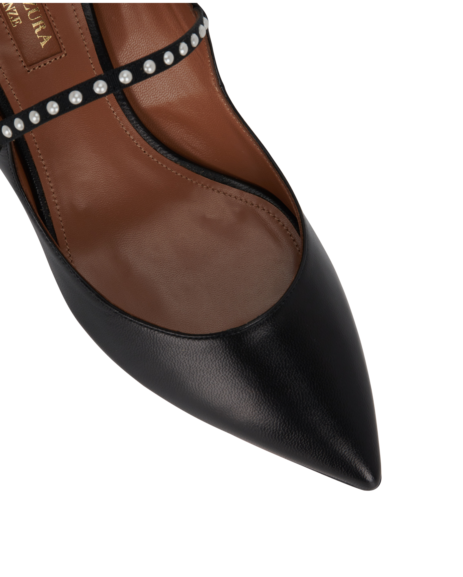 Aquazzura Nolita 45, &pound;180, Shoes, Black, Leather, Other view