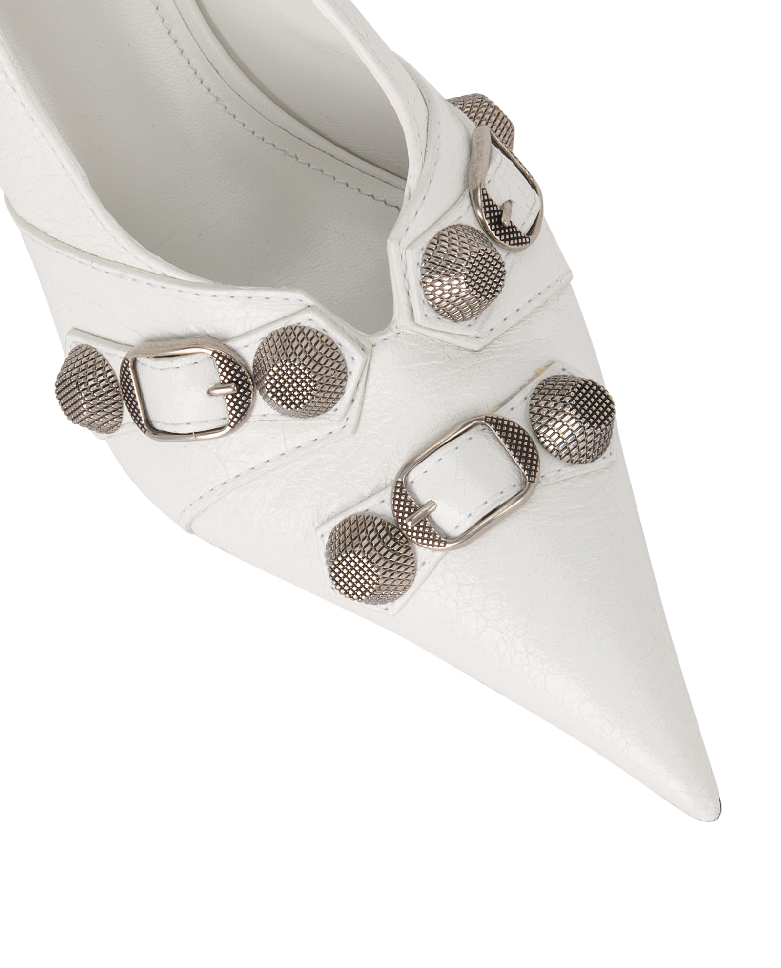 Balenciaga Cagole Pumps, &pound;220, Shoes, White, Leather, Other view