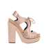 Balenciaga Lace-Up Platform Sandals, front view