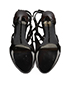 Balenciaga Suede and Leather Strappy Heels, top view
