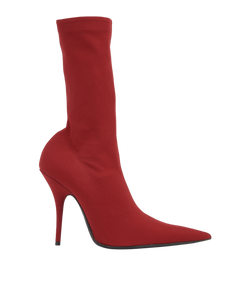 Balenciaga Knife Boots, Fabric, Red, UK3, 3*