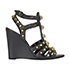 Balenciaga Studded Wedge Sandals, front view