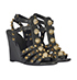 Balenciaga Studded Wedge Sandals, side view