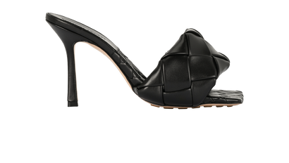 Bottega Veneta Padded Mules, &pound;350, Shoes, Black, Leather, Front view