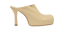Bottega Veneta Bold Mules, Leather, Cream, UK 8, B/DB, 3*