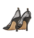 Bottega Veneta Net Square Toe Heels, &pound;295, Shoes, Black, Fabric, Back view