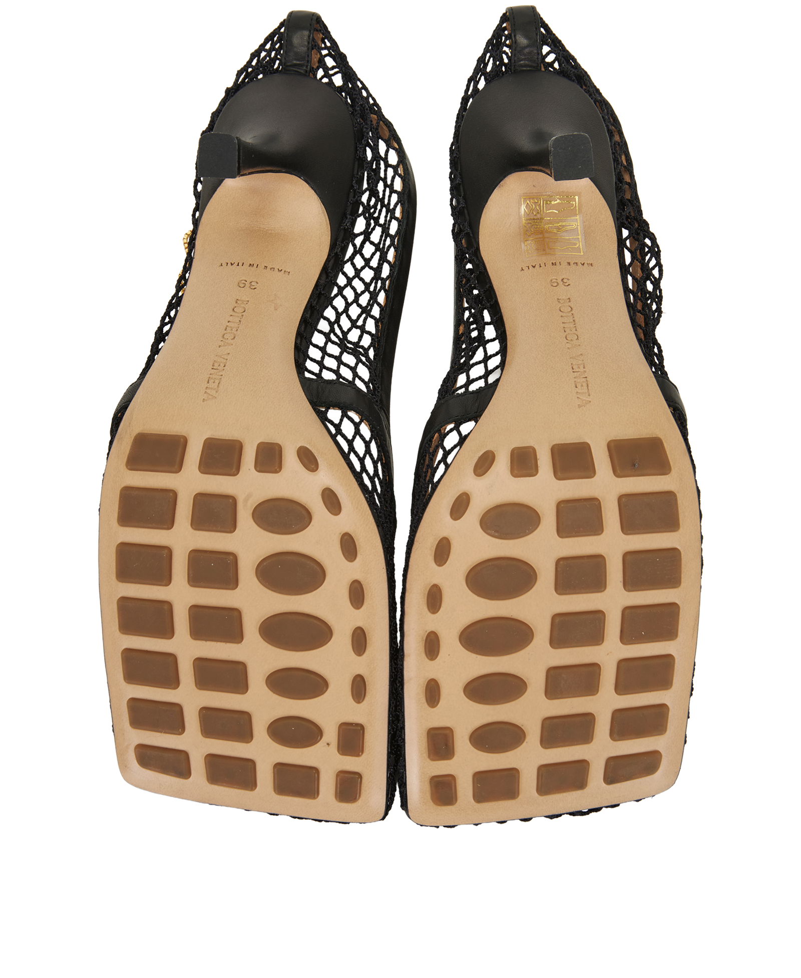 Bottega Veneta Net Square Toe Heels, &pound;295, Shoes, Black, Fabric, Top view