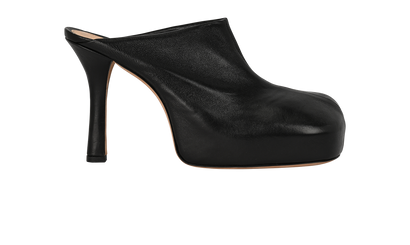 Bottega Veneta Bold Mules, &pound;180, Shoes, Black, Leather, Front view