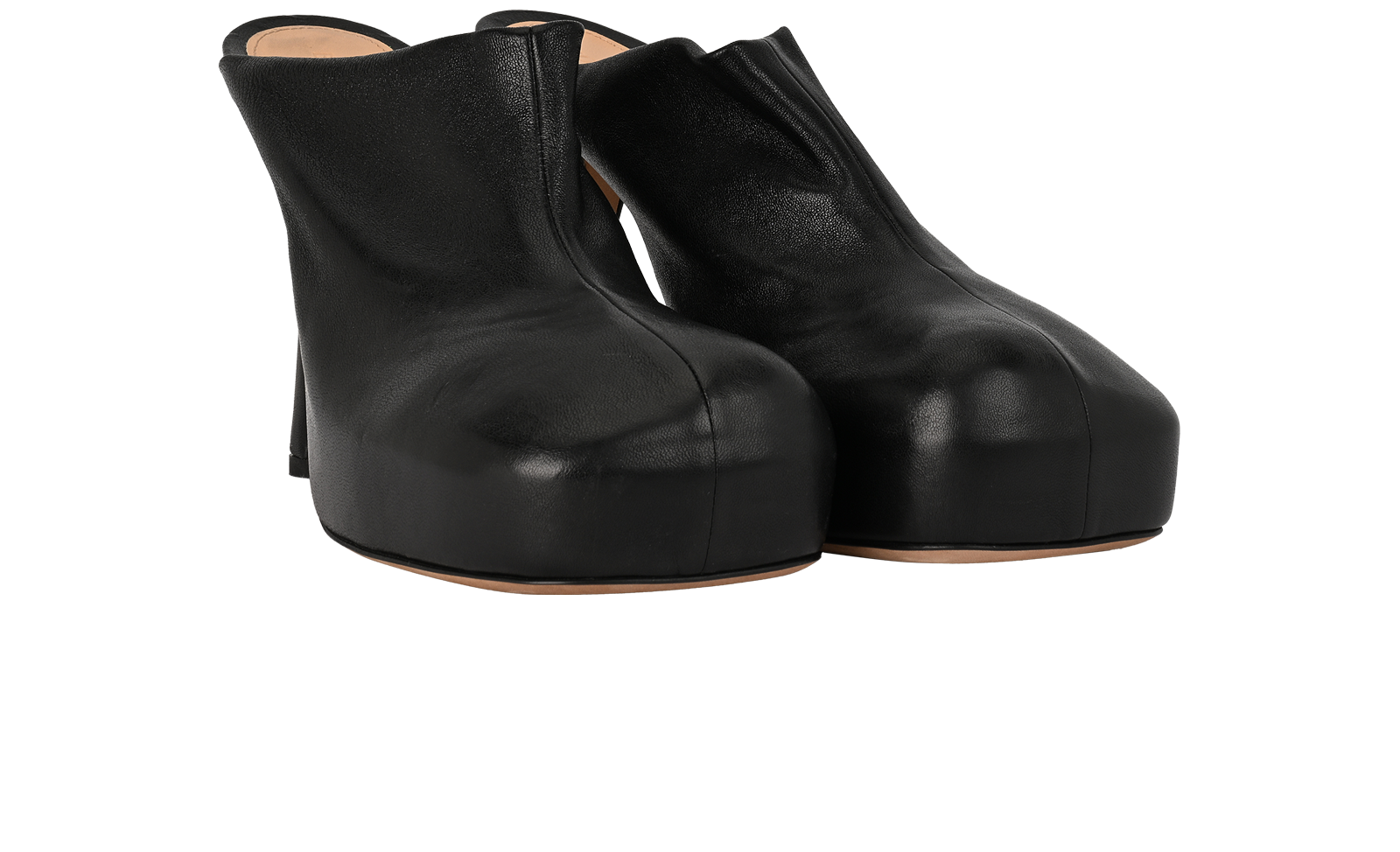 Bottega Veneta Bold Mules, &pound;180, Shoes, Black, Leather, Side view