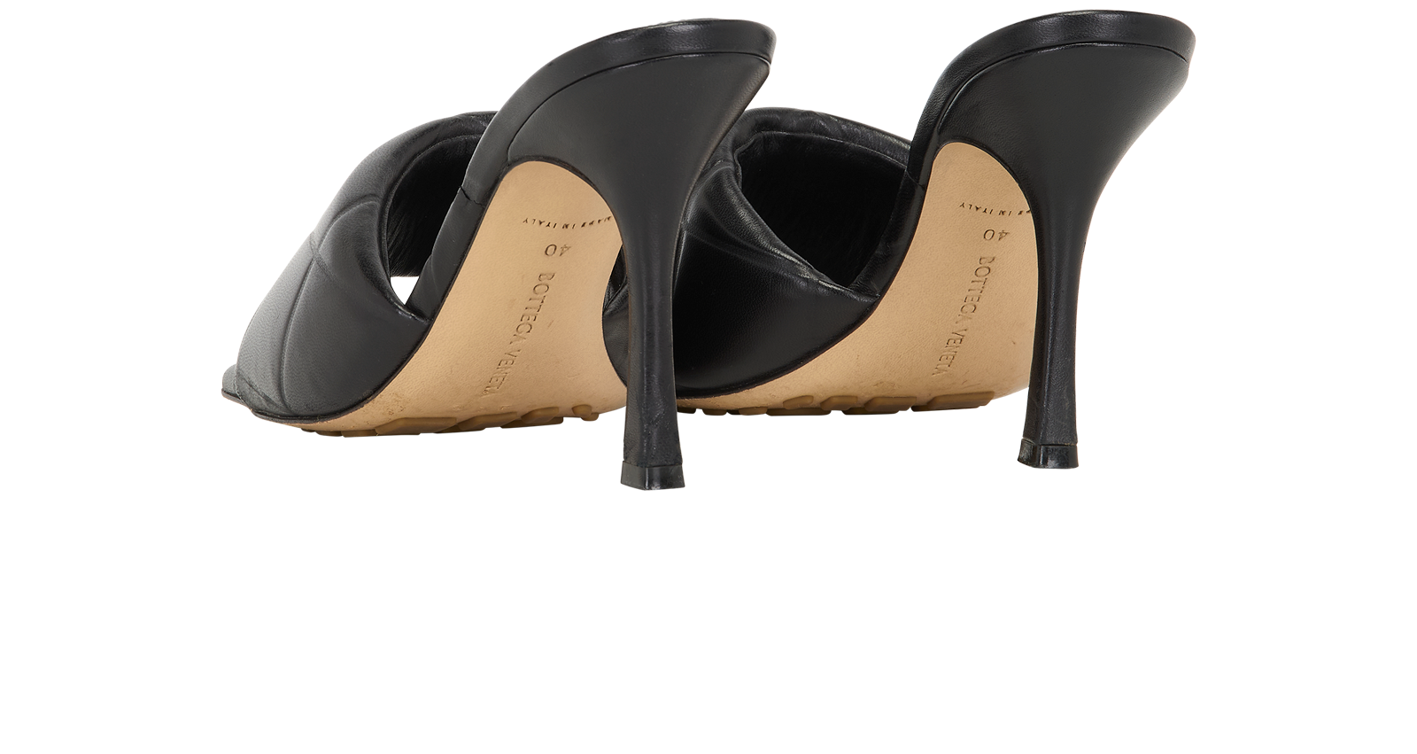 Bottega Veneta Lido Mules, &pound;180, Shoes, Black, Leather, Back view