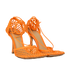 Bottega Veneta Stretch Lace Up Sandals, &pound;220, Shoes, Orange, Leather/Mesh, Side view