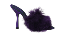 Burberry Minnie 105 Heels, Faux Fur, Purple, UK4, DB/B, 4*