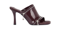 Burberry Peep Mules, Leather, Burgundy, UK6, B/DB, 3*